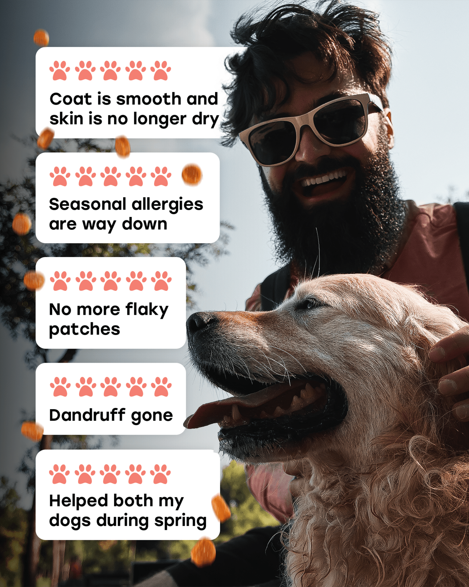 Omega 3 Skin & Coat Chews for Dogs – Wild Salmon Oil, Biotin, Zinc & Vitamin E – Supports Healthy Skin & Coat – 140 Count - Pup Choice - healthy choices for your pup