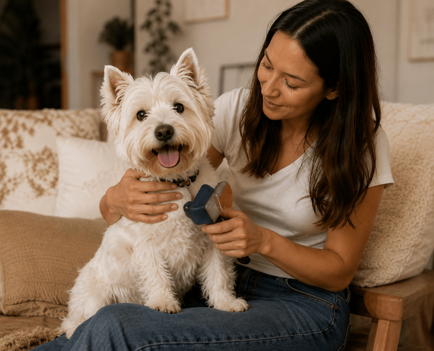 A dog scratching at itchy skin