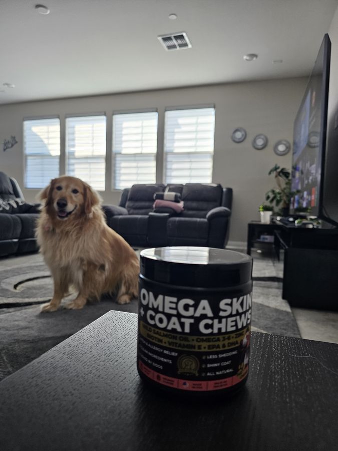 Real dog with Pup Choice Omega-3