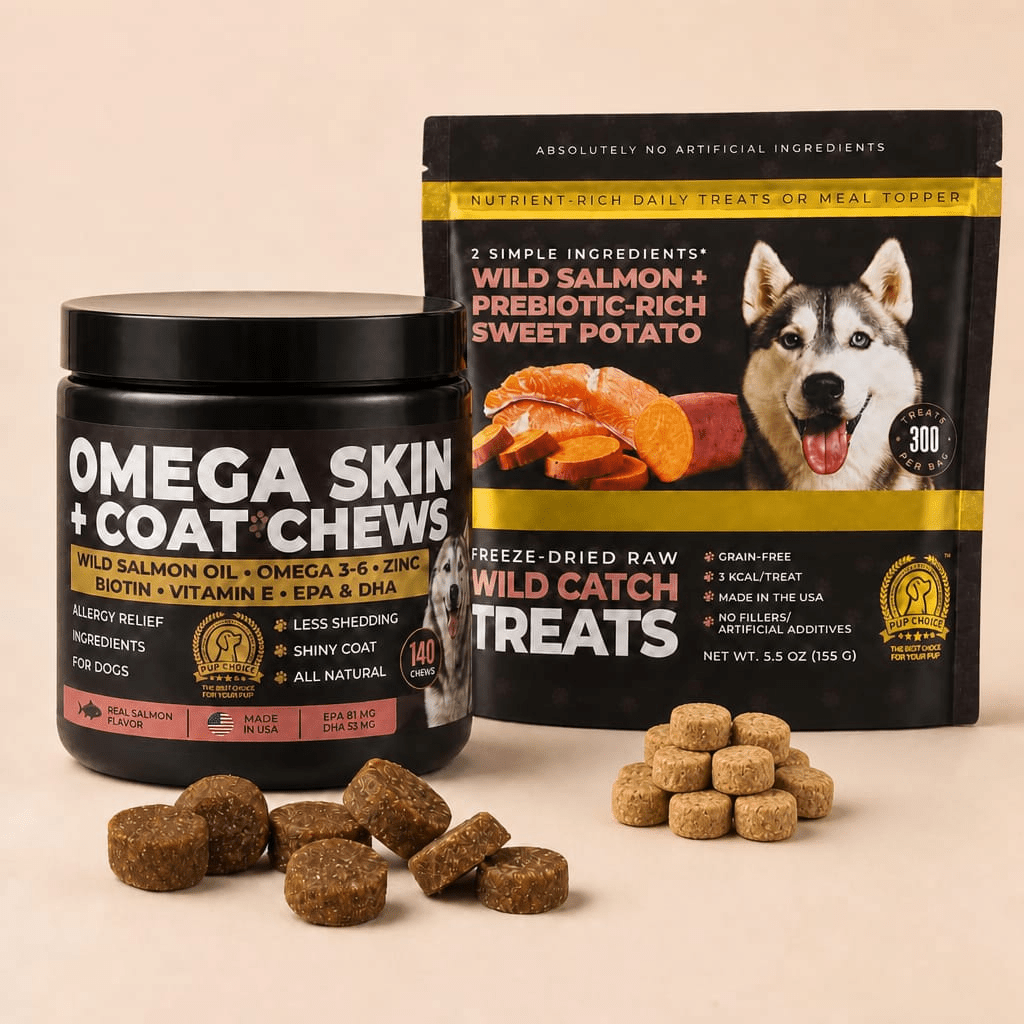 Pup Choice products — made in the USA in a GMP-certified facility