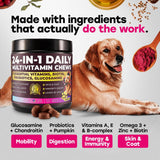 24-in-1 Daily Multivitamin Chews with 8 Essential Vitamins, Biotin, Probiotics & Glucosamine - Pup Choice - healthy choices for your pup