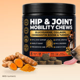 Hip & Joint Mobility Chews with 500 mg Glucosamine, Collagen, Chondroitin Bovine, Turmeric & More - Pup Choice - healthy choices for your pup