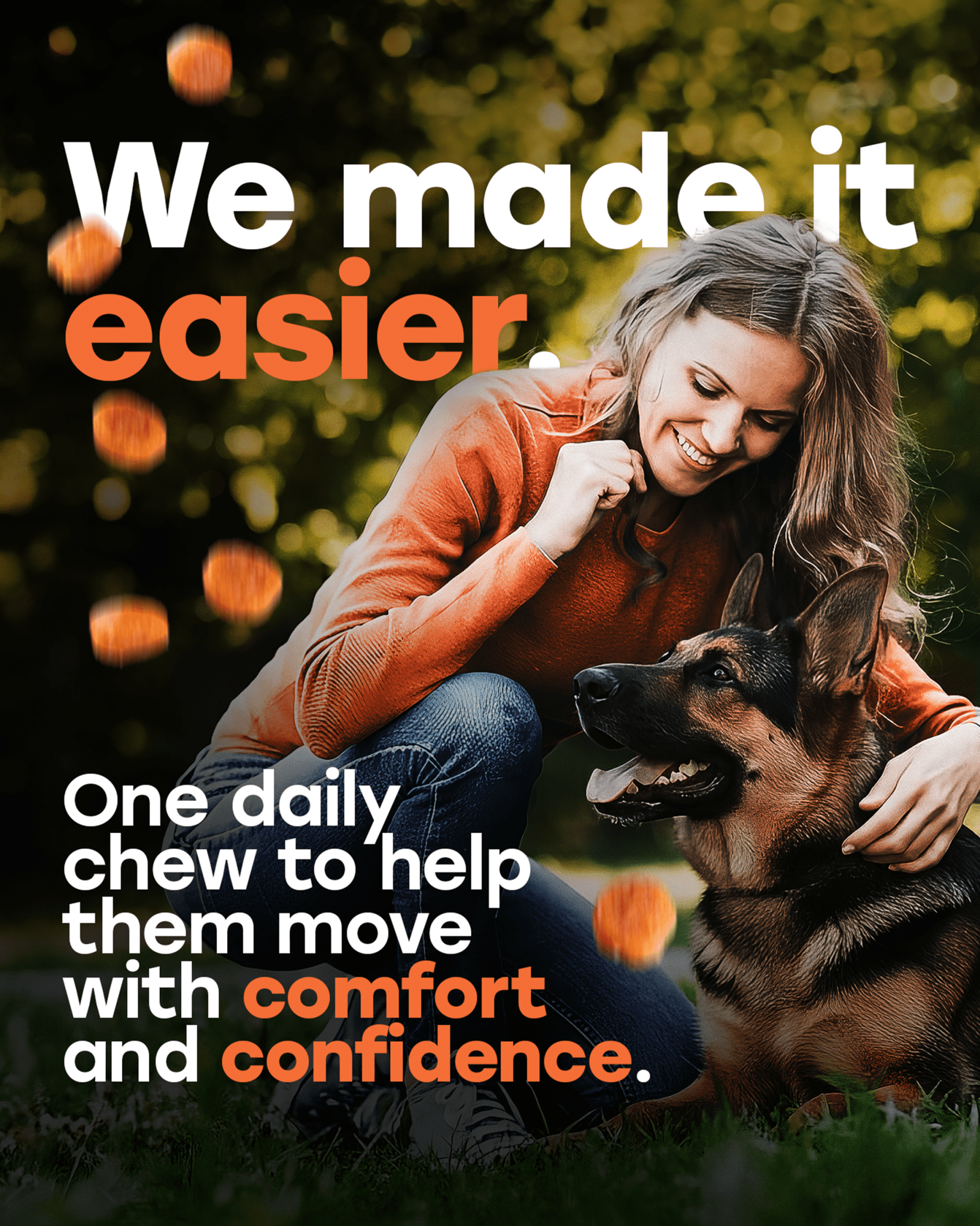 Hip & Joint Mobility Chews with 500 mg Glucosamine, , Collagen, Chondroitin Bovine, Turmeric & More - Pup Choice - healthy choices for your pup