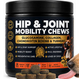 Hip & Joint Mobility Chews with 500 mg Glucosamine, Collagen, Chondroitin Bovine, Turmeric & More - Pup Choice - healthy choices for your pup