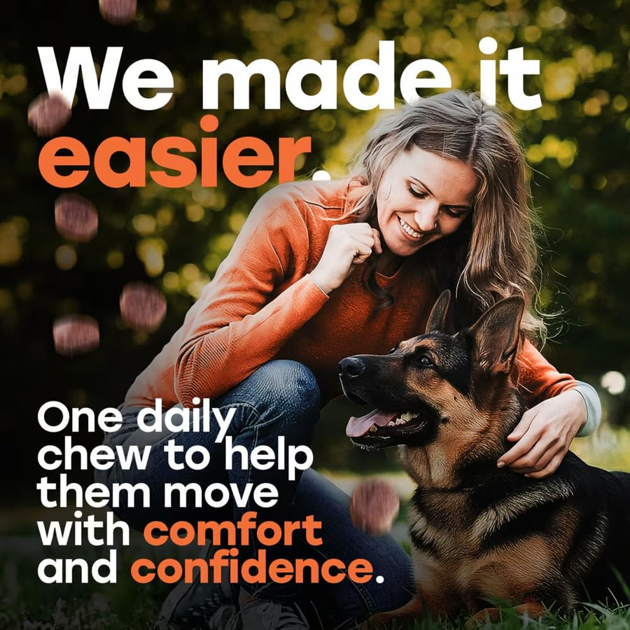 Hip & Joint Mobility Chews with 500 mg Glucosamine, Collagen, Chondroitin Bovine, Turmeric & More - Pup Choice - healthy choices for your pup