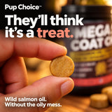 Omega 3 Skin & Coat Chews for Dogs – Wild Salmon Oil, Biotin, Zinc & Vitamin E – Supports Healthy Skin & Coat – 140 Count - Pup Choice - healthy choices for your pup