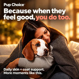 Omega 3 Skin & Coat Chews for Dogs – Wild Salmon Oil, Biotin, Zinc & Vitamin E – Supports Healthy Skin & Coat – 140 Count - Pup Choice - healthy choices for your pup