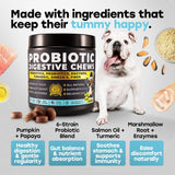 Probiotic Digestive Chews with Prebiotics, Enzymes, Turmeric, Omega-3, Fiber & More. - Pup Choice - healthy choices for your pup