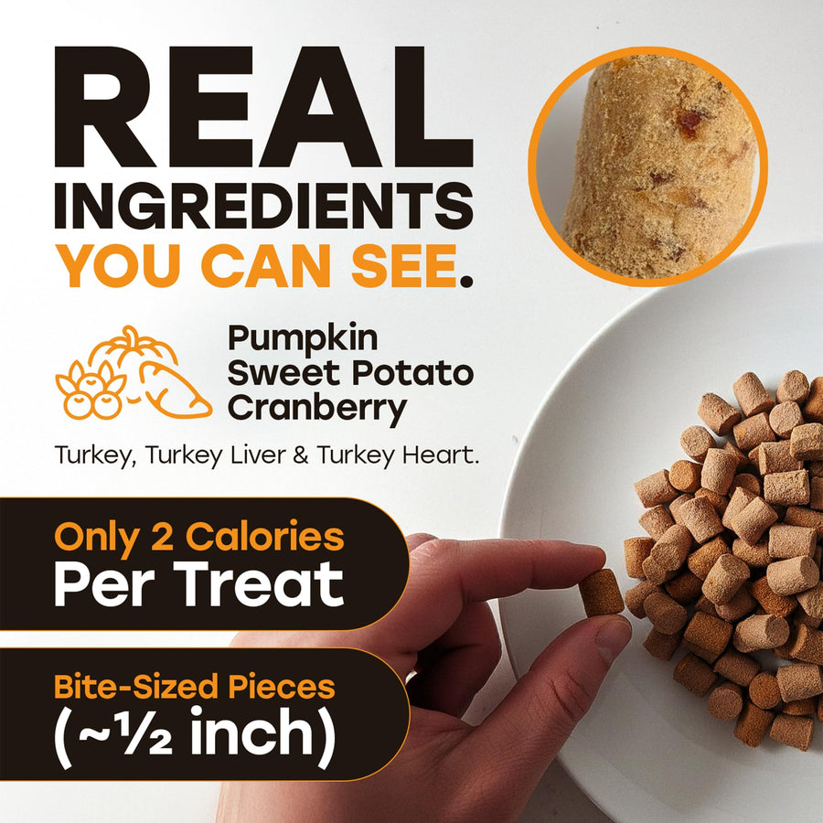 Pup Choice Freeze-Dried Raw Turkey Dog Treats with Pumpkin & Sweet Potato – Single Protein, Grain-Free - Pup Choice - healthy choices for your pup