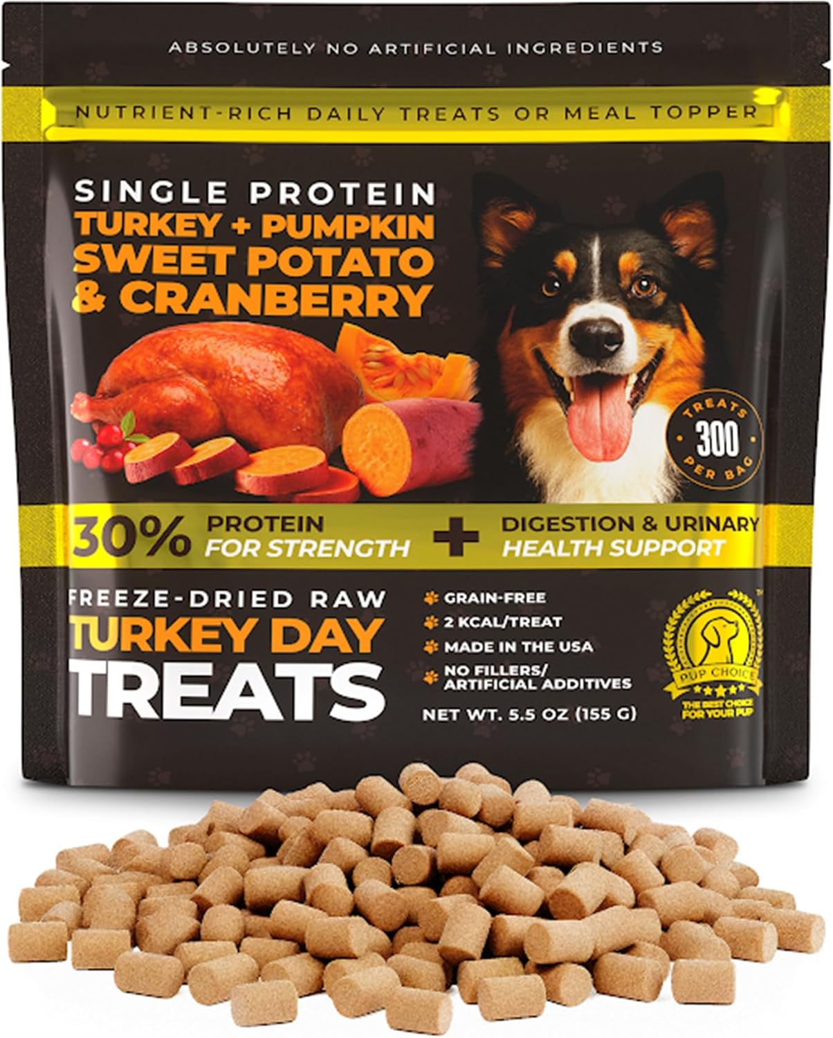 Pup Choice Freeze - Dried Raw Turkey Dog Treats with Pumpkin & Sweet Potato – Single Protein, Grain - Free - Pup Choice - healthy choices for your pup