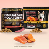 Skin & Coat Routine Bundle — Omega-3 Chews + Wild Catch Salmon Treats - Pup Choice - healthy choices for your pup