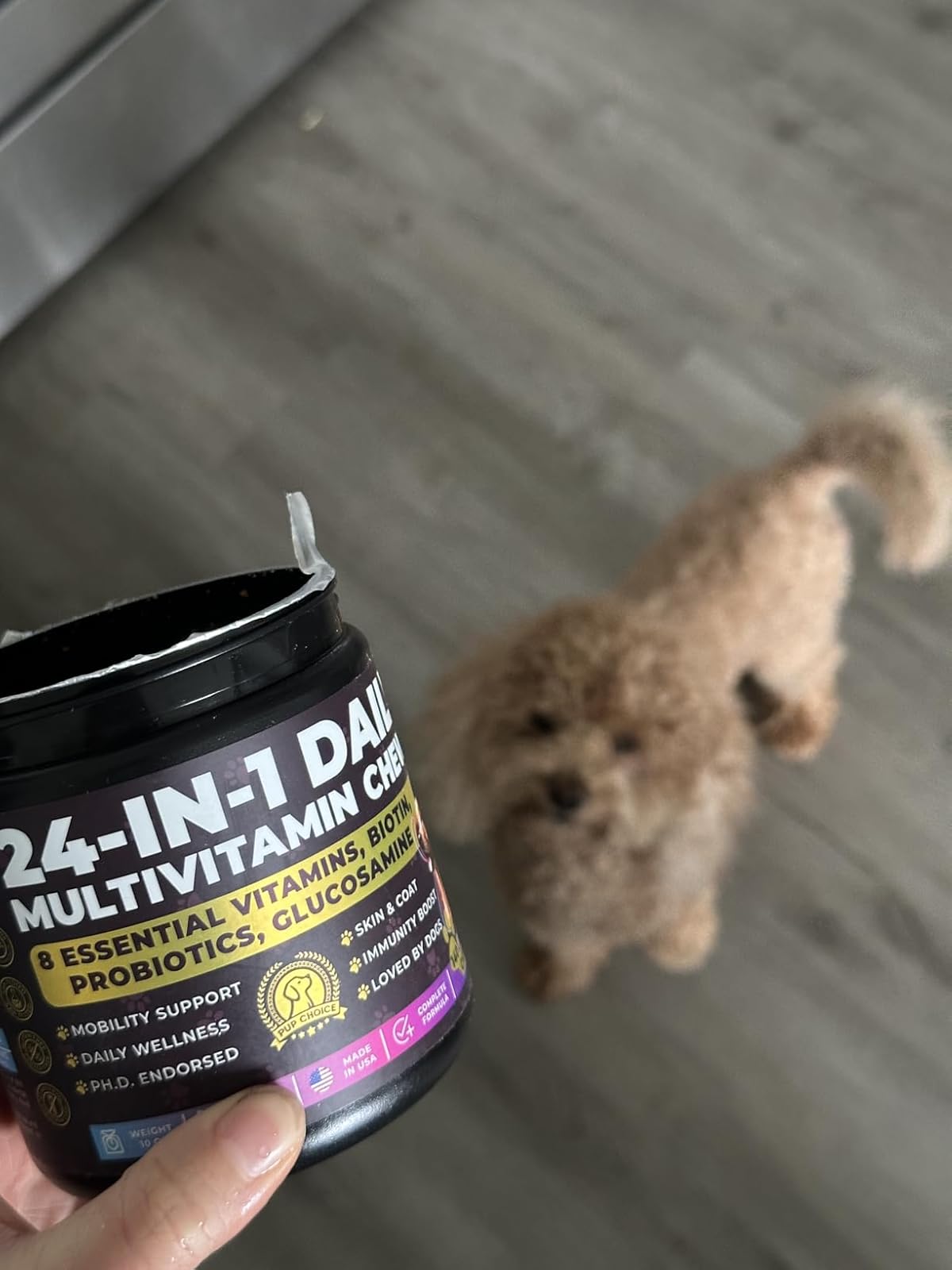 Customer photo of Pup Choice 24-in-1 Multivitamin Bacon Chews